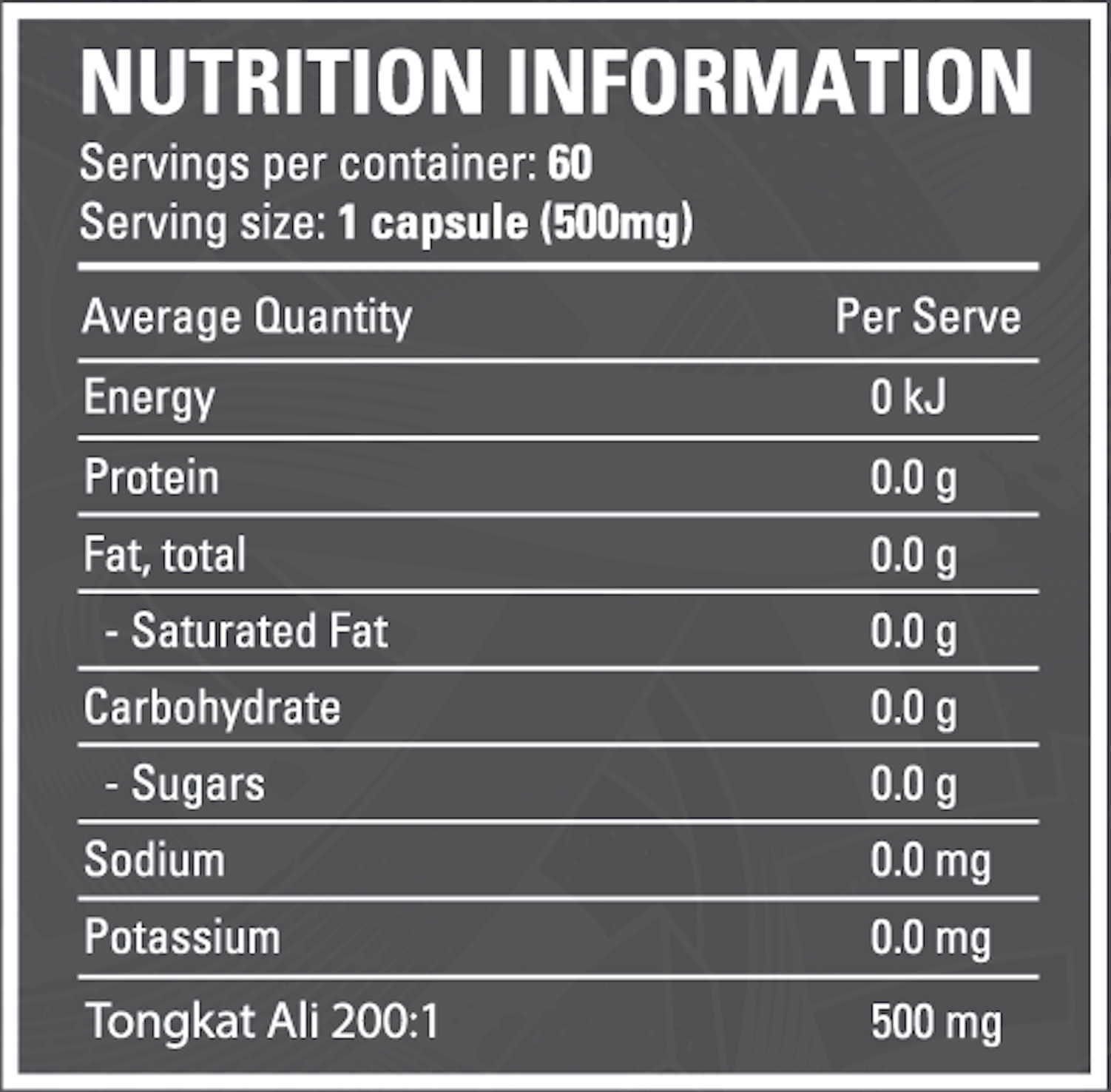 Nutritional Information